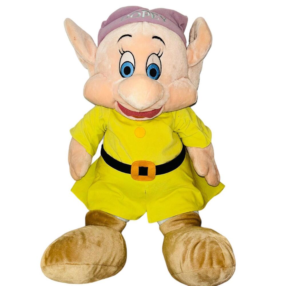 Dopey Plush Snow White Seven Dwarfs Walt Disney Store Jumbo 25"
